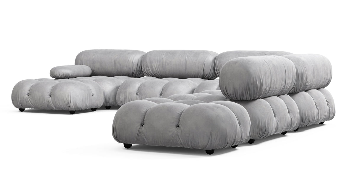 Bellini Large Sectional - Mario Bellini Large Sectional, Right Corner, Light Gray Velvet