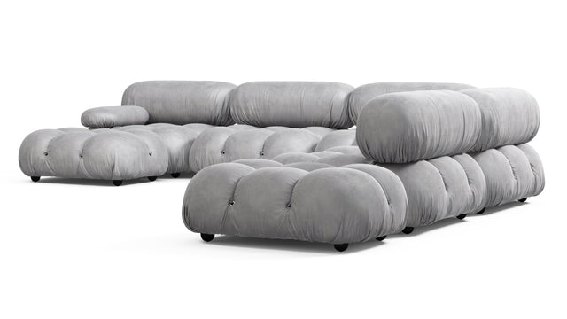 Bellini Large Sectional - Mario Bellini Large Sectional, Right Corner, Light Gray Velvet