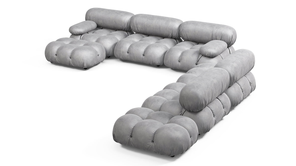 Bellini Large Sectional - Mario Bellini Large Sectional, Right Corner, Light Gray Velvet