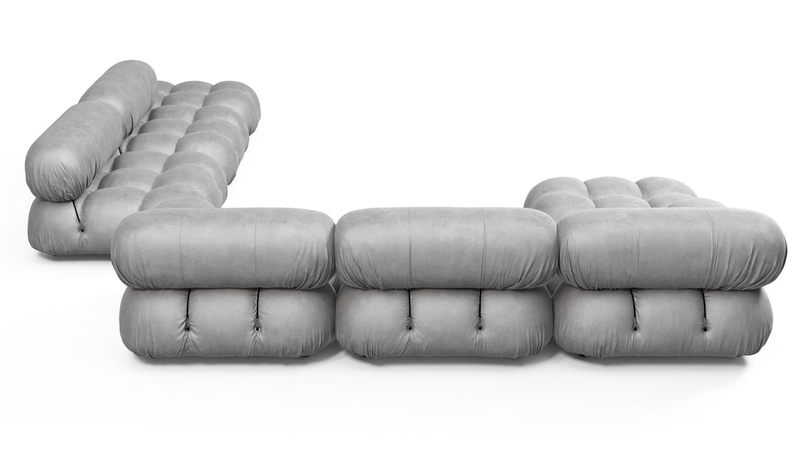 Bellini Large Sectional - Mario Bellini Large Sectional, Right Corner, Light Gray Velvet