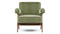 Jeanneret Lounge Chair - Pierre Jeanneret Lounge Chair, Olive Green Velvet