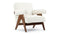 Jeanneret Lounge Chair - Pierre Jeanneret Lounge Chair, Cream Linen