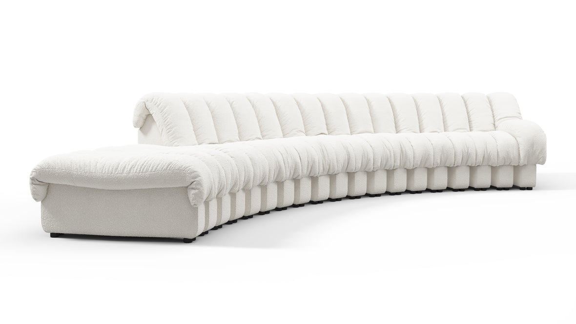 DS 600 - DS 600 Sectional, Combination 1, Right Arm, White Boucle