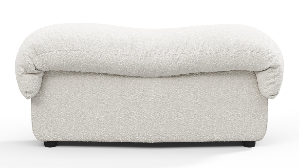 DS 600 - DS 600 Right End Stool Module, White Boucle