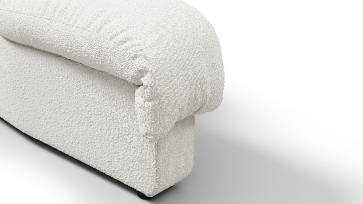 DS 600 - DS 600 Left End Module, Armless, White Boucle