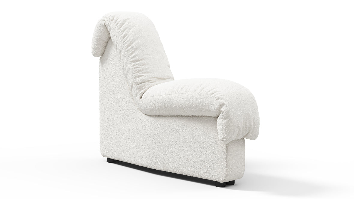 DS 600 - DS 600 Left End Module, Armless, White Boucle