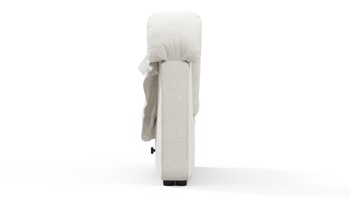 DS 600 - DS 600 Left End Module, Armless, White Boucle