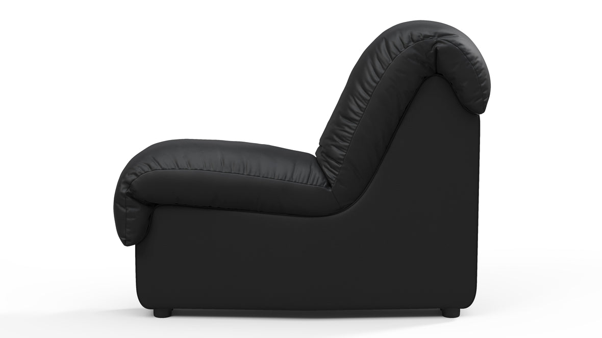 DS 600 - DS 600 Right End Module, Armless, Black Vegan Leather