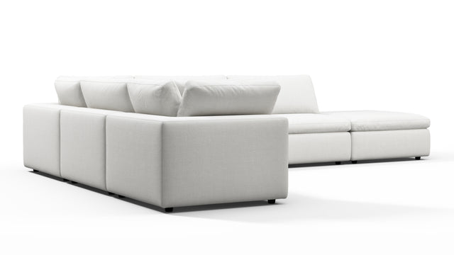 Sky - Sky Sectional Sofa, Five Seater, Left Corner, White Linen