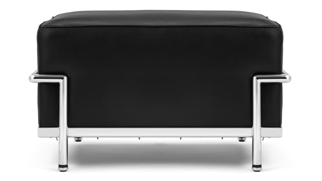 Corbusier - Corbusier Grand Modele Ottoman, Midnight Black Premium Leather
