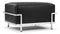 Corbusier - Corbusier Grand Modele Ottoman, Midnight Black Premium Leather