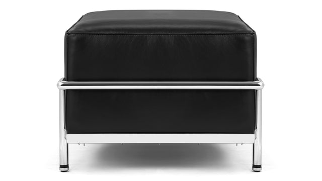 Corbusier - Corbusier Grand Modele Ottoman, Midnight Black Premium Leather