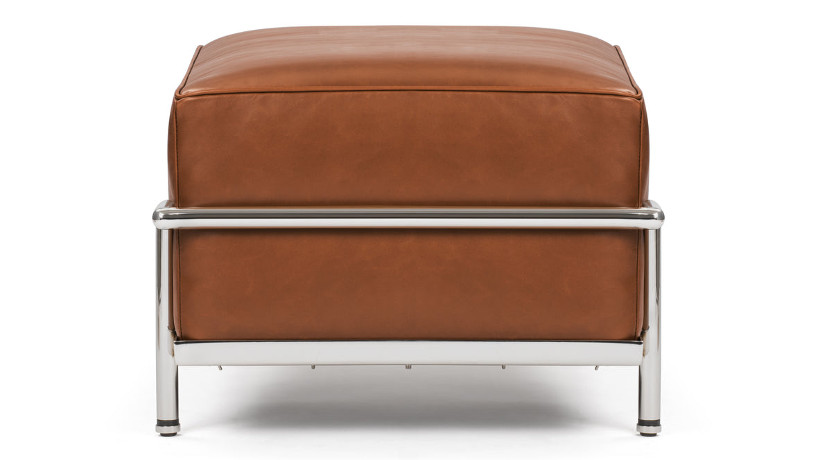 Corbusier - Corbusier Grand Modele Ottoman, Tan Premium Leather