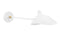 Mouille - Mouille Single Wall Sconce, Small, White