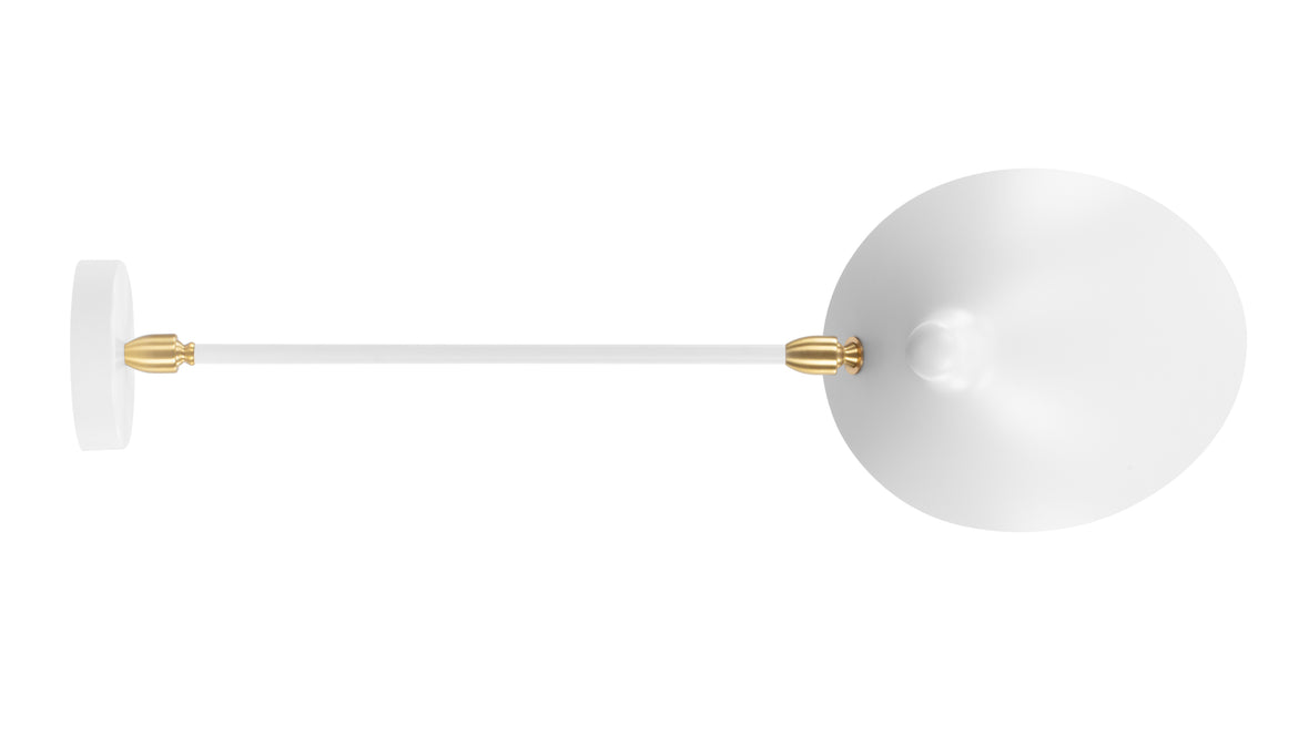 Mouille - Mouille Single Wall Sconce, Small, White