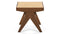 Jeanneret Low Stool - Pierre Jeanneret Stool, Walnut Stain