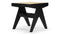 Jeanneret Low Stool - Pierre Jeanneret Stool, Black
