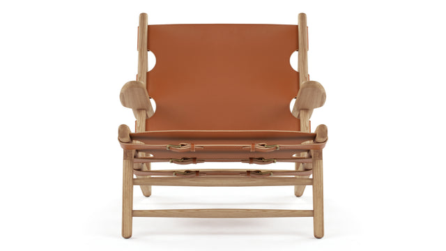 Hendrik - Hendrik Chair, Whiskey Brown Vegan Leather and Ash
