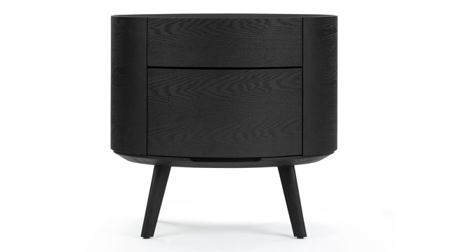 Felix - Felix Two Drawer Nightstand, Black Ash