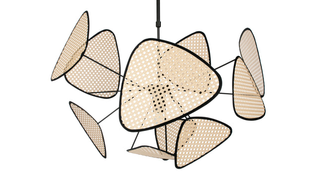 Oka - Oka Ceiling Lamp, Black and Natural Rattan