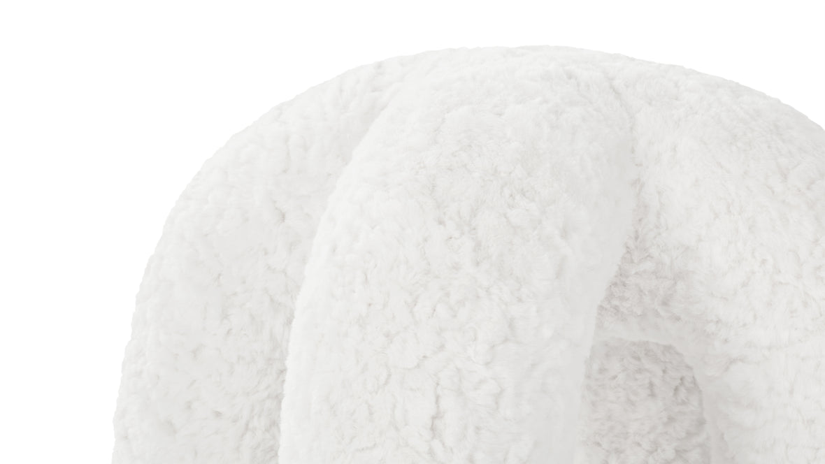 Estelle - Estelle Stool, White Vegan Wool