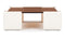 Tavolo Morbido - Tavolo Morbido Coffee Table, Brown Tempered Glass and Ivory
