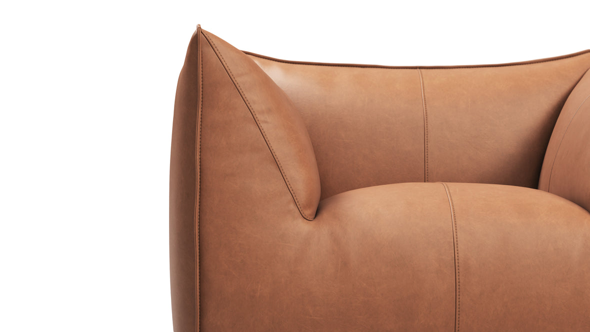 Bambole - Mario Bellini Bambole Lounge Chair, Chestnut Vegan Leather