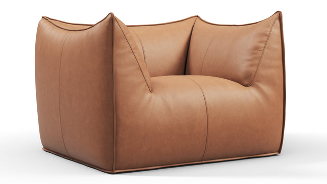 Bambole - Mario Bellini Bambole Lounge Chair, Chestnut Vegan Leather