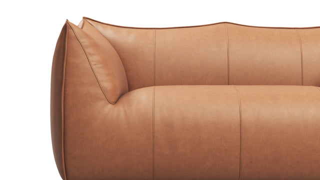 Bambole - Mario Bellini Bambole Two Seater Sofa, Chestnut Vegan Leather