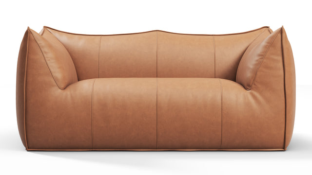 Bambole - Mario Bellini Bambole Two Seater Sofa, Chestnut Vegan Leather