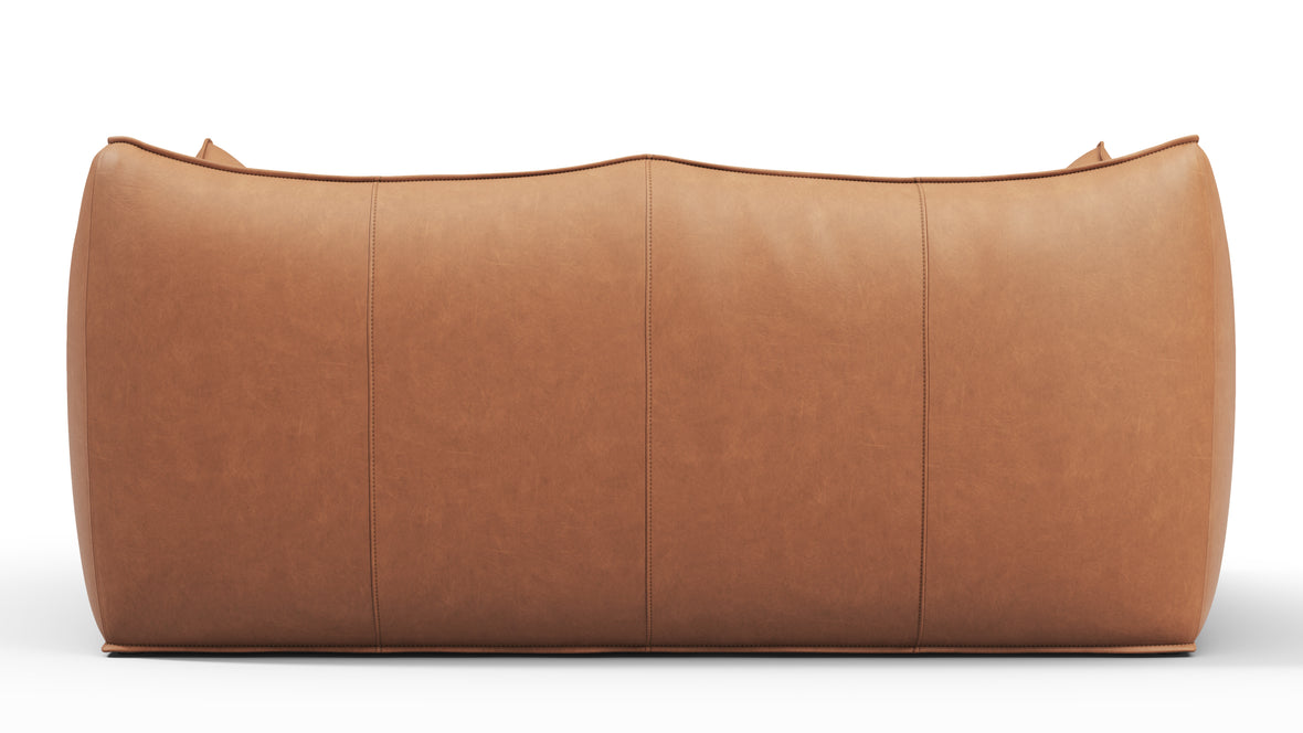 Bambole - Mario Bellini Bambole Two Seater Sofa, Chestnut Vegan Leather