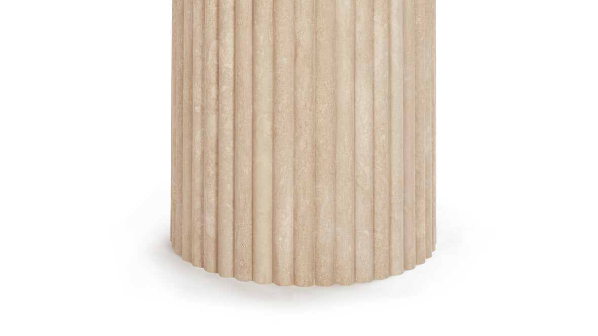 Saturn - Saturn Oval Dining Table, Travertine