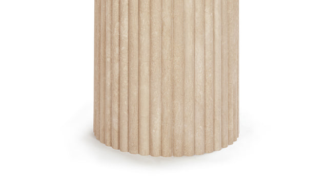 Saturn - Saturn Oval Dining Table, Travertine