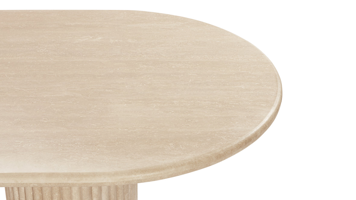Saturn - Saturn Oval Dining Table, Travertine