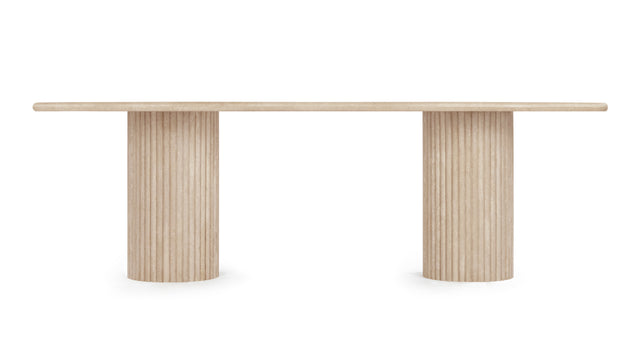 Saturn - Saturn Oval Dining Table, Travertine