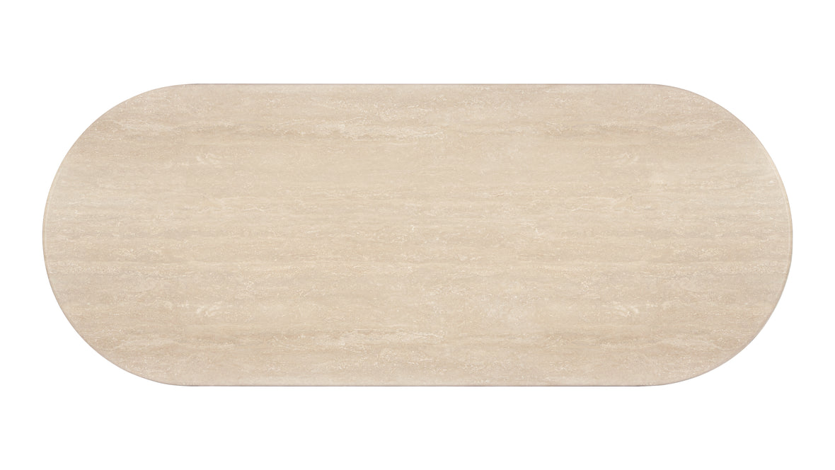 Saturn - Saturn Oval Dining Table, Travertine