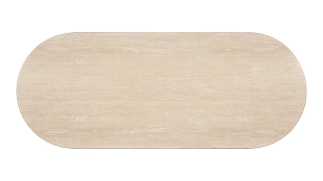 Saturn - Saturn Oval Dining Table, Travertine