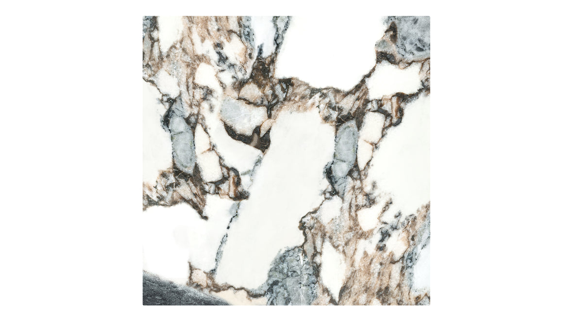 Plinth - Plinth Short Side Table, Modellato Marble