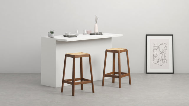 Jeanneret Counter Stool - Pierre Jeanneret Counter Stool, Walnut Stain