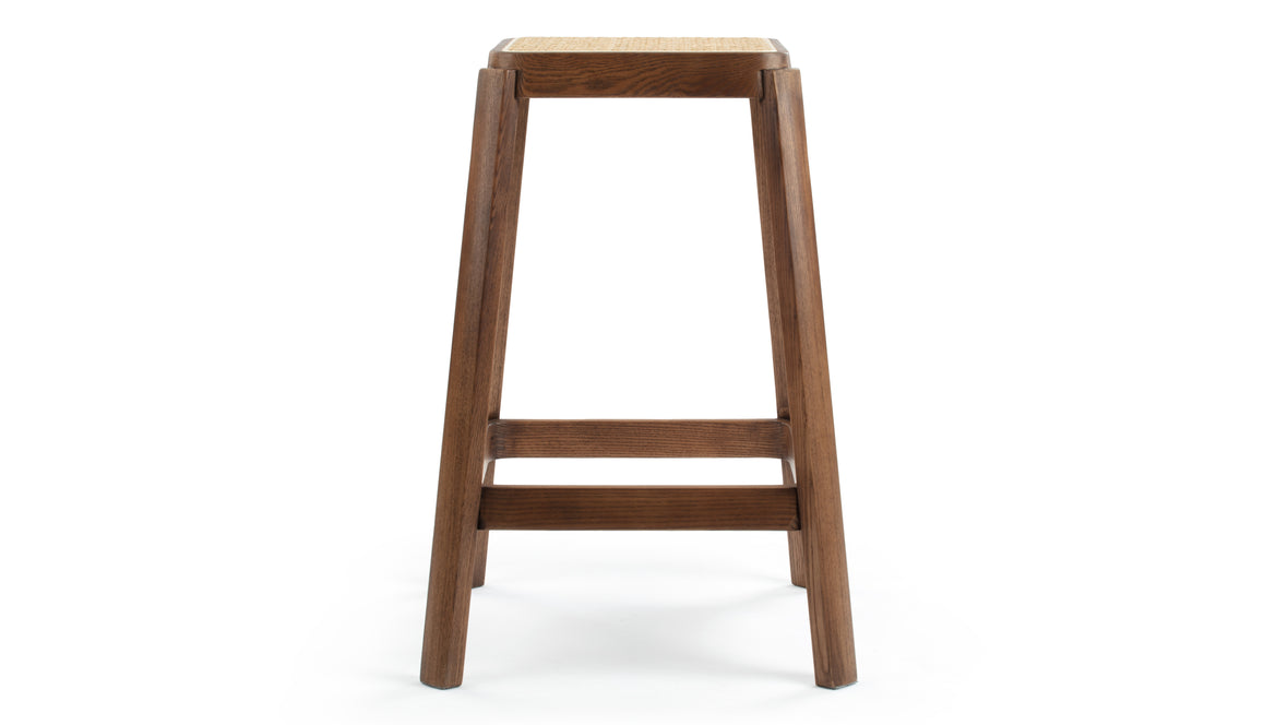 Jeanneret Counter Stool - Pierre Jeanneret Counter Stool, Walnut Stain