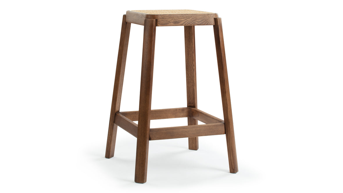 Jeanneret Counter Stool - Pierre Jeanneret Counter Stool, Walnut Stain