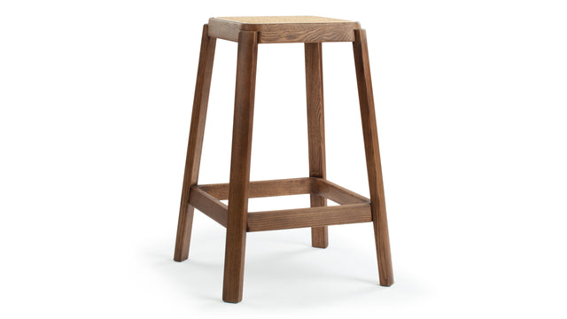Jeanneret Counter Stool - Pierre Jeanneret Counter Stool, Walnut Stain