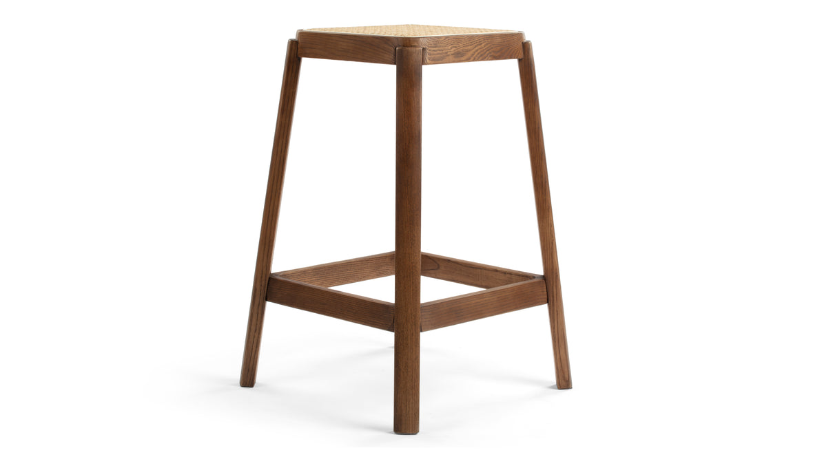 Jeanneret Counter Stool - Pierre Jeanneret Counter Stool, Walnut Stain