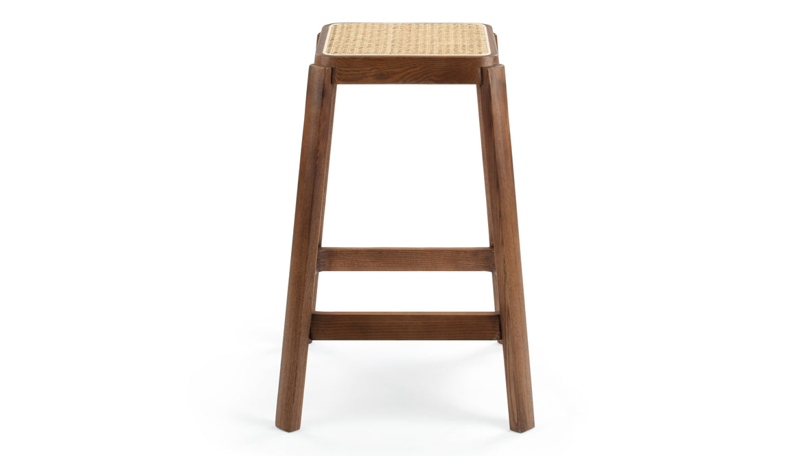 Jeanneret Counter Stool - Pierre Jeanneret Counter Stool, Walnut Stain