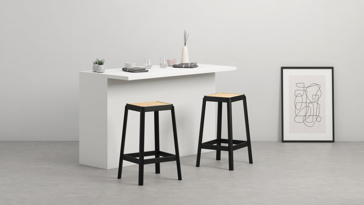 Jeanneret Counter Stool - Pierre Jeanneret Counter Stool, Black