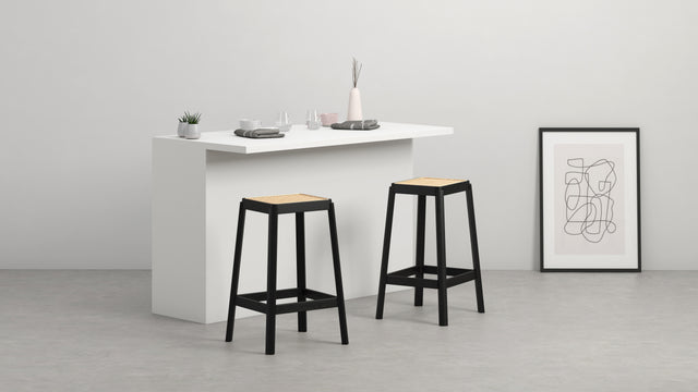 Jeanneret Counter Stool - Pierre Jeanneret Counter Stool, Black