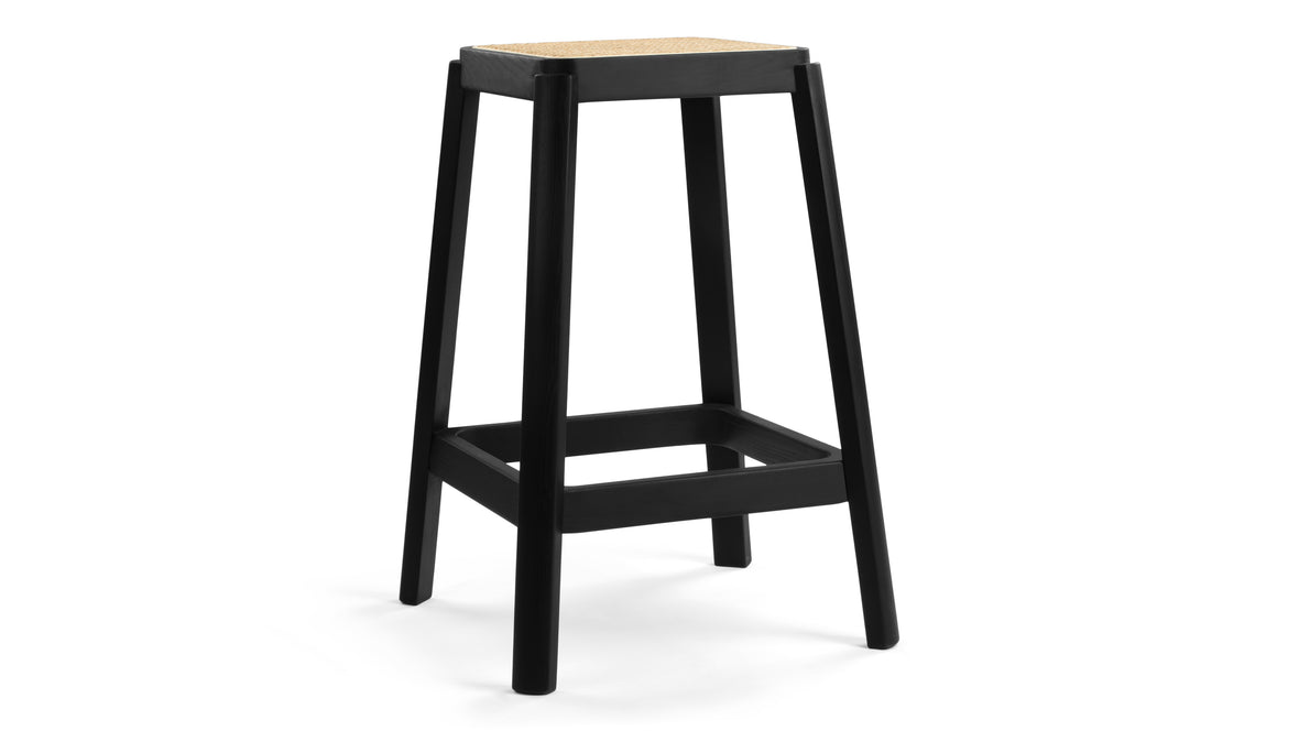 Jeanneret Counter Stool - Pierre Jeanneret Counter Stool, Black
