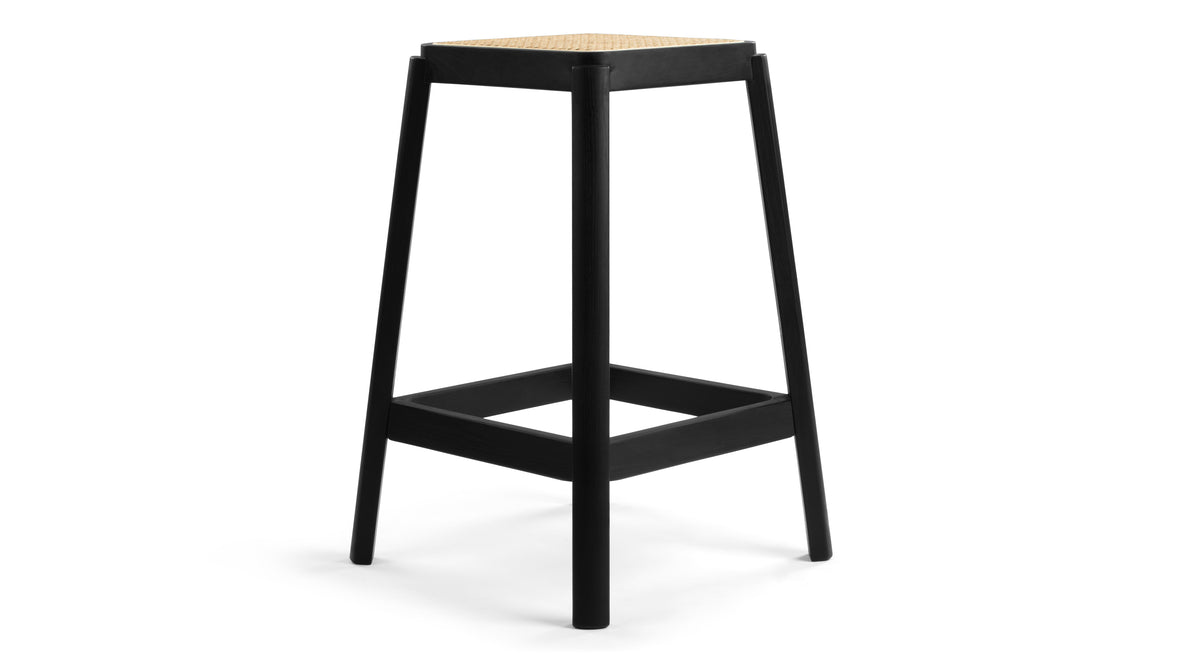 Jeanneret Counter Stool - Pierre Jeanneret Counter Stool, Black