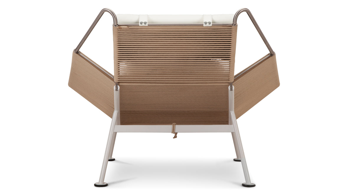 Halyard - Halyard Lounge Chair, Ivory Premium Leather and Icelandic Sheepskin