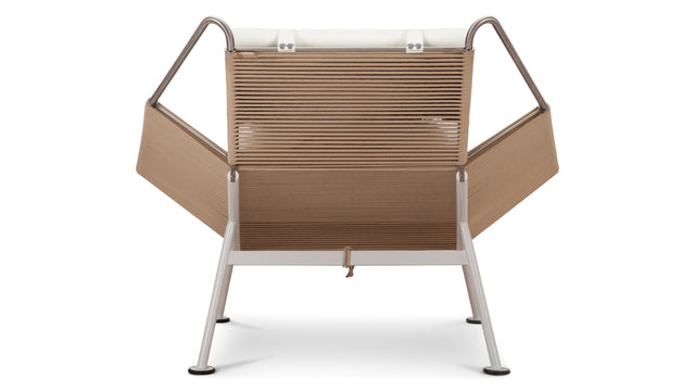 Halyard - Halyard Lounge Chair, Ivory Premium Leather and Icelandic Sheepskin